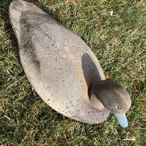 Vintage bluebill drake cork decoy